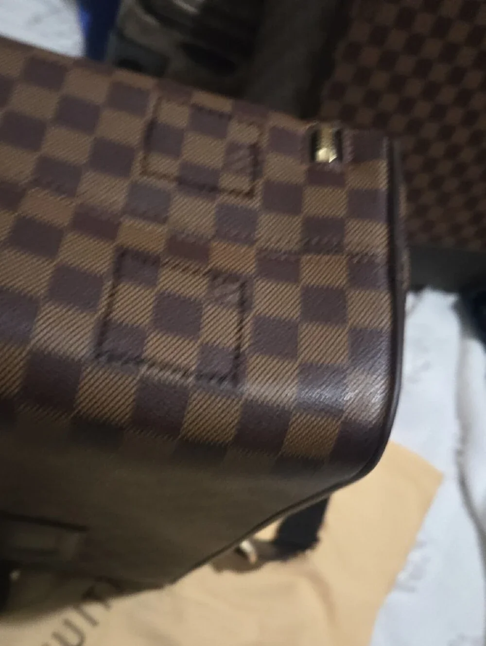 Louis Vuitton Brown Damier Check Luggage with Detachable Strap